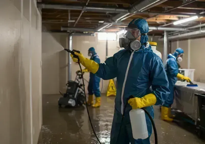 Basement Sanitization and Antimicrobial Treatment process in Franklin Park, IL